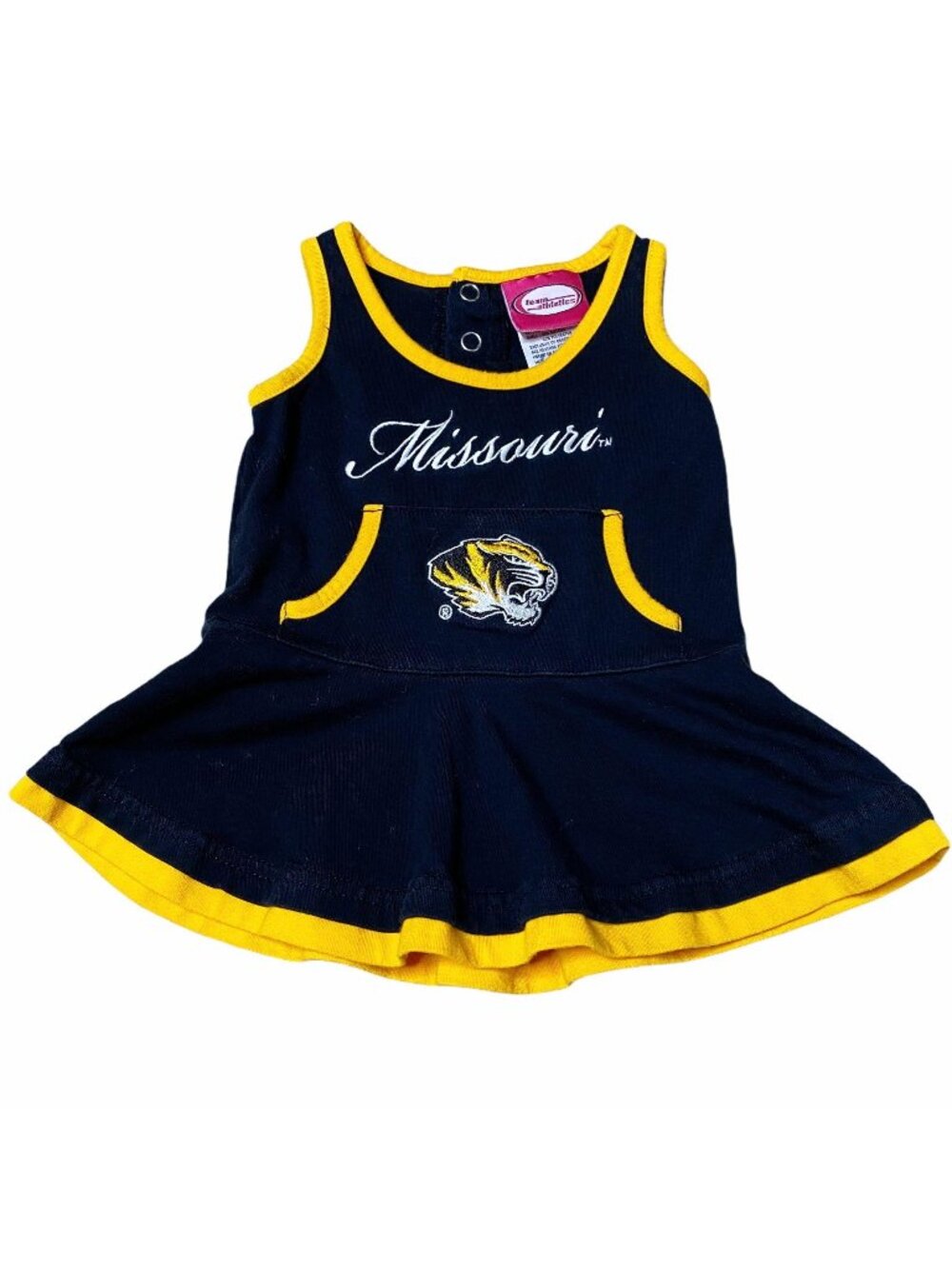 Team Athletics Dress Girls Size 0/3 Months Mizzou Missouri Tigers Embroidered